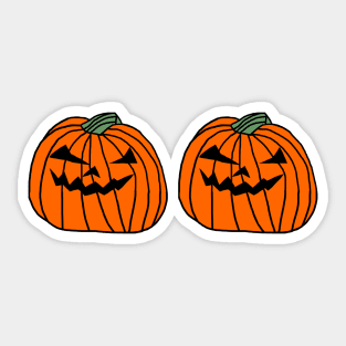 Big Halloween Horror Pumpkin Twice Sticker